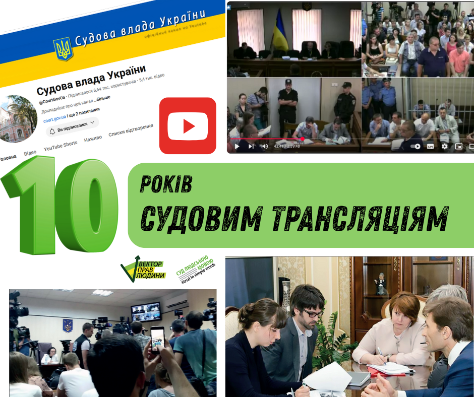 10 років судових трансляцій в Україні: історія відкритості та довіри!