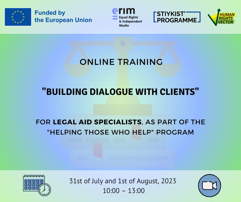 Invitation to online training “Building dialogue with clients”