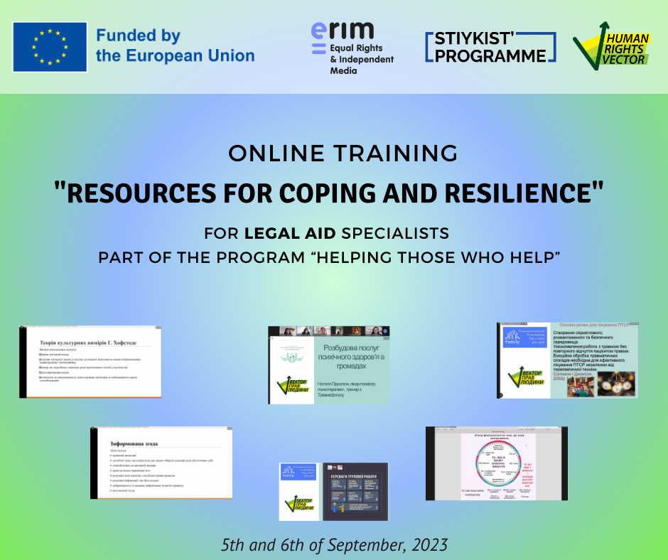 Online training "Resources for Coping and Resilience"