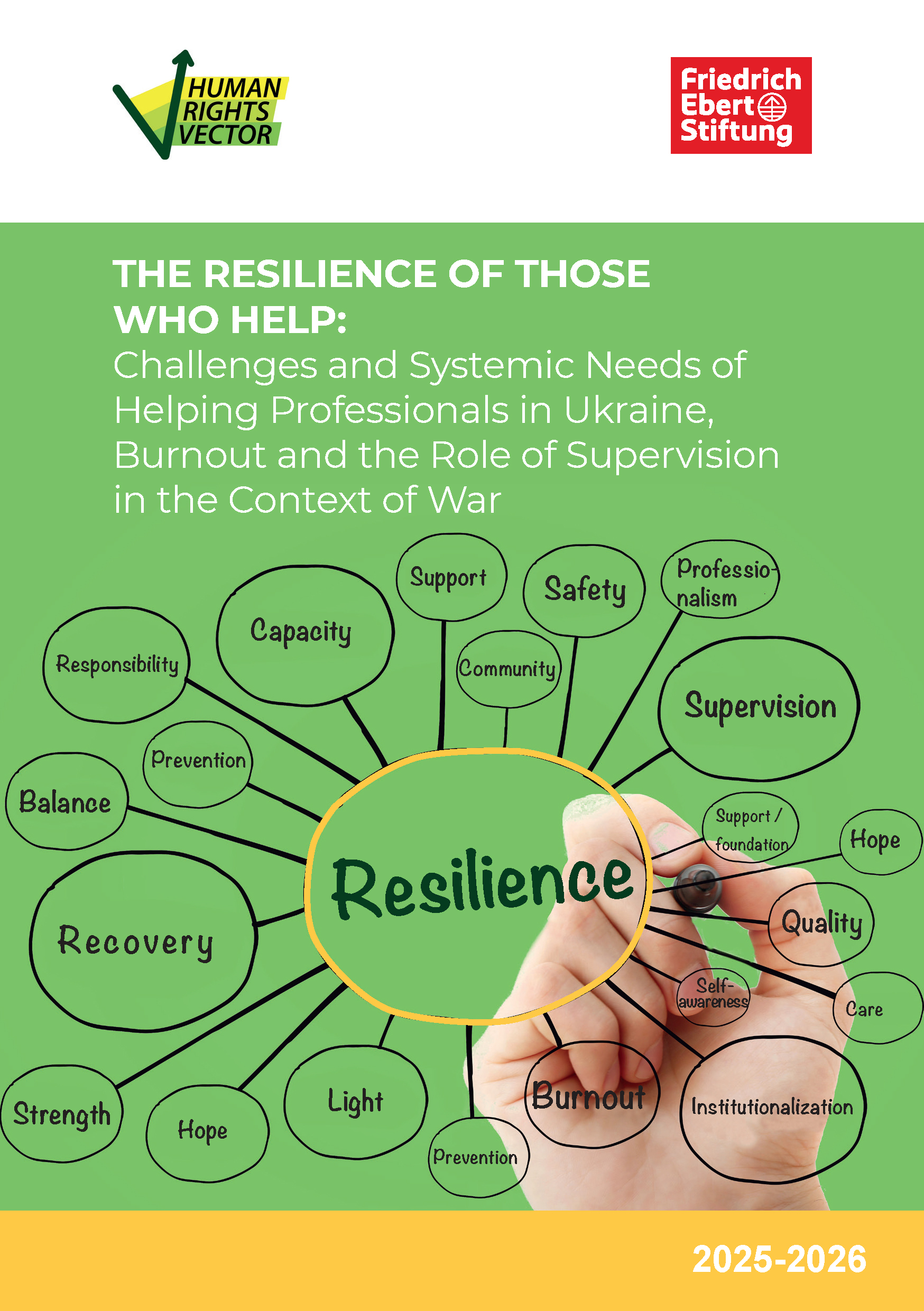 Звіт &laquo;Стійкість тих, хто допомагає: виклики та системні потреби допомагаючих професій в Україні, вигорання та роль супервізії в умовах війни&raquo; тепер доступний і англійською